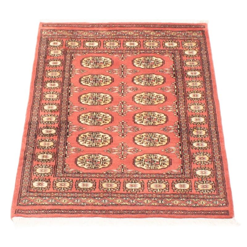ECARPETGALLERY Hand-knotted Finest Peshawar Bokhara Salmon Wool Rug - 2'8 x 4'0