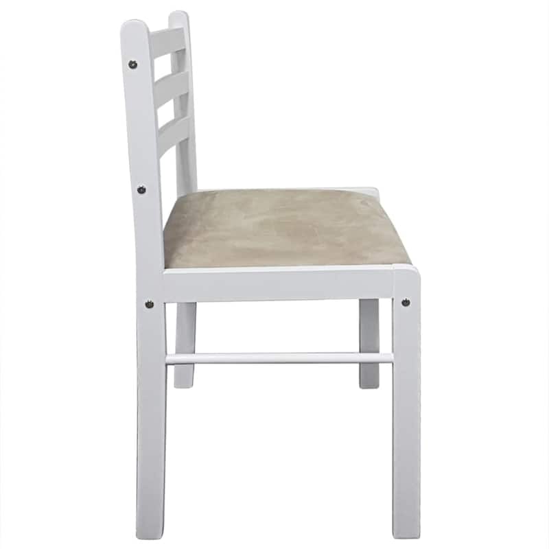 2/4/6 pcs Wooden Dining Chairs Square 2 Colours Selectable - 17.3" x 17.7" x 31.9"
