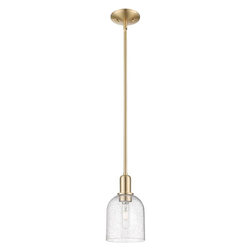 Innovations Lighting Endless Possibilities Arcadia - Bella - 1 Light 6" Stem Hung Mini Pendant - Champagne Bronze/Seedy
