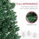 preview thumbnail 22 of 22, HOMCOM 8' Tall Pre-Lit Slim Noble Fir Artificial Christmas Tree with 300 Warm White LED Lights and 618 Tips - 7.87 ft