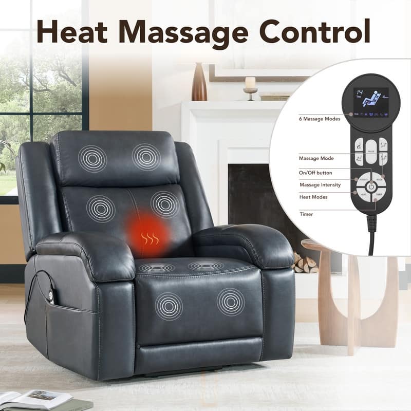 Spruce & Spring Dual Motor Power Lift Recliner Chair for Elderly with Massage and Heat