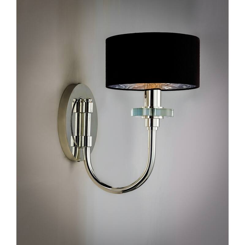 Studio M Manhattan Single Light 9" Tall Wall Sconce with Silk Shade
