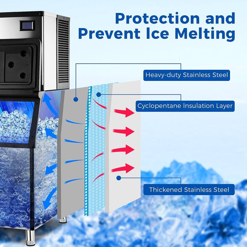 Commercial Ice Maker Machine 550Lbs/24H