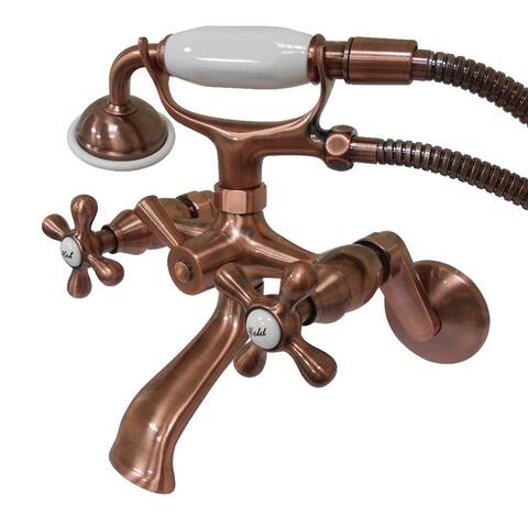 Traditional Wall Mount Clawfoot Tub Faucet with Hand Shower