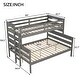 preview thumbnail 6 of 4, Twin XL over Queen Wood Bunk Bed with Ladder