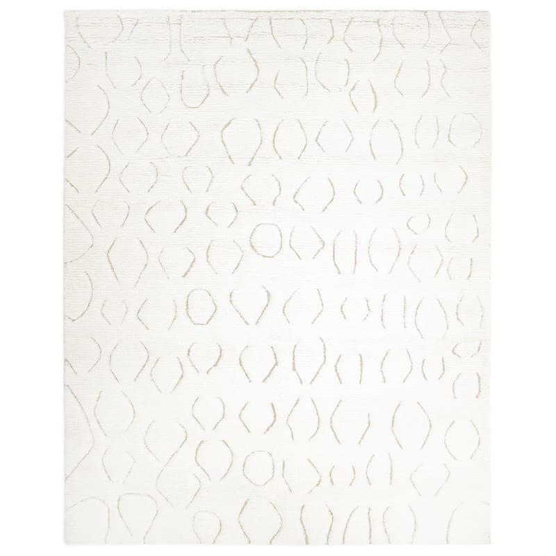 Overton Handmade Modern Contemporary Moroccan Area Rug - 3'x5' - Ivory