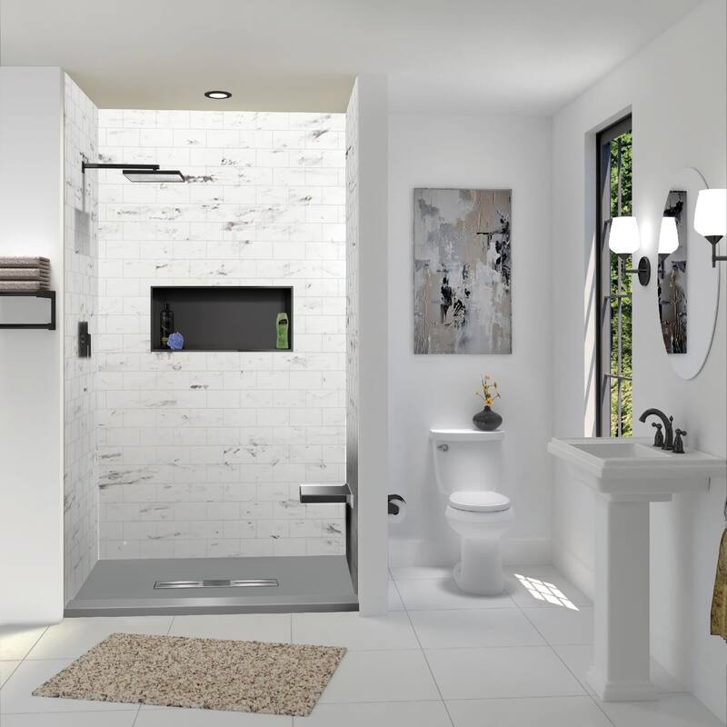 Transolid FZST6332C 63" x 32-1/2" Rectangular Shower Base with Single