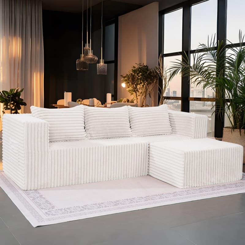 Cloud Sectional Couch with Chaise, L Shaped Modern Modular Sofa