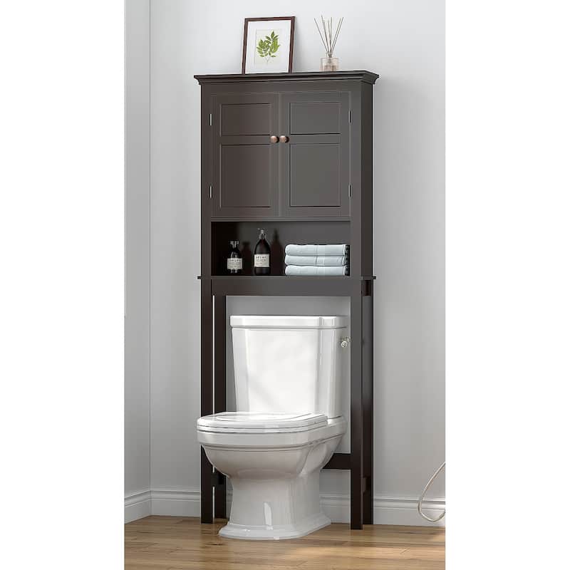 UTEX Bathroom Storage Over The Toilet, Bathroom Cabinet Organizer with Adjustable Shelves