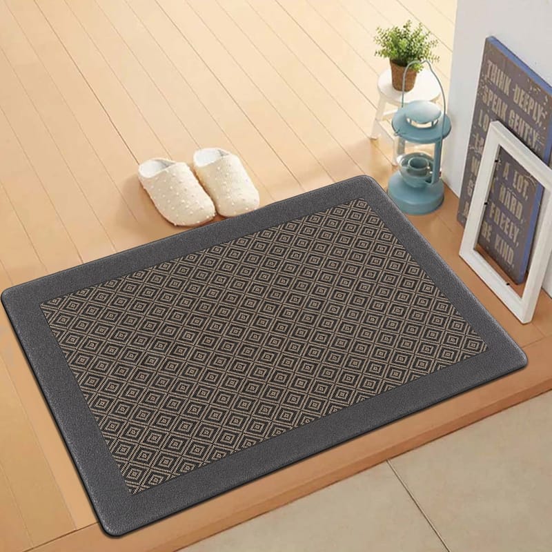 World Rug Gallery Geometric Textline Anti-Fatigue Standing Mat