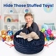 preview thumbnail 21 of 47, Cheer Collection Faux Fur Bean Bag and Stuffed Animal Storage Case