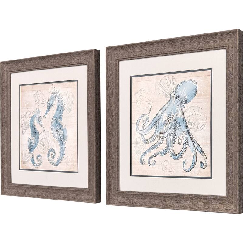 Paragon Water Creatures Framed Art - Set of 2