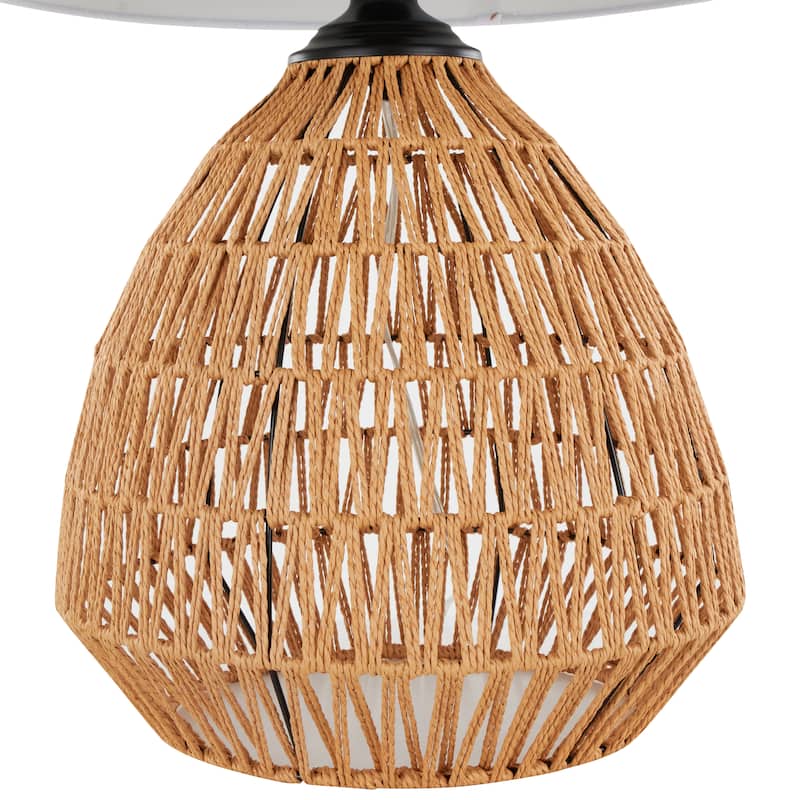 The Curated Nomad Safa 29" Rattan Table Lamp