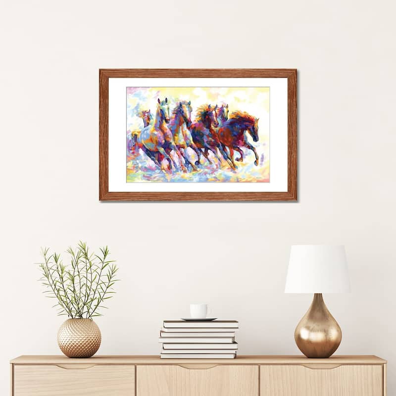 iCanvas "Wild Horses Running" by Leon Devenice