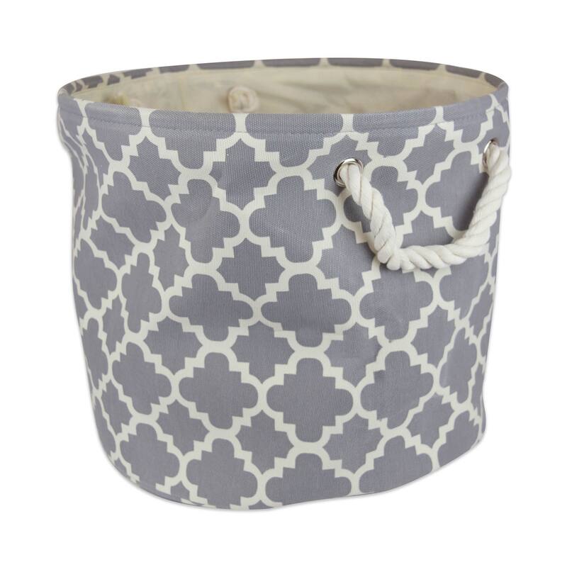 DII Round Lattice Decorative Storage Bin