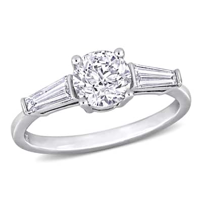 Miadora 1 5/8ct TDW Diamond 3Stone Engagement Ring in 14k White Gold