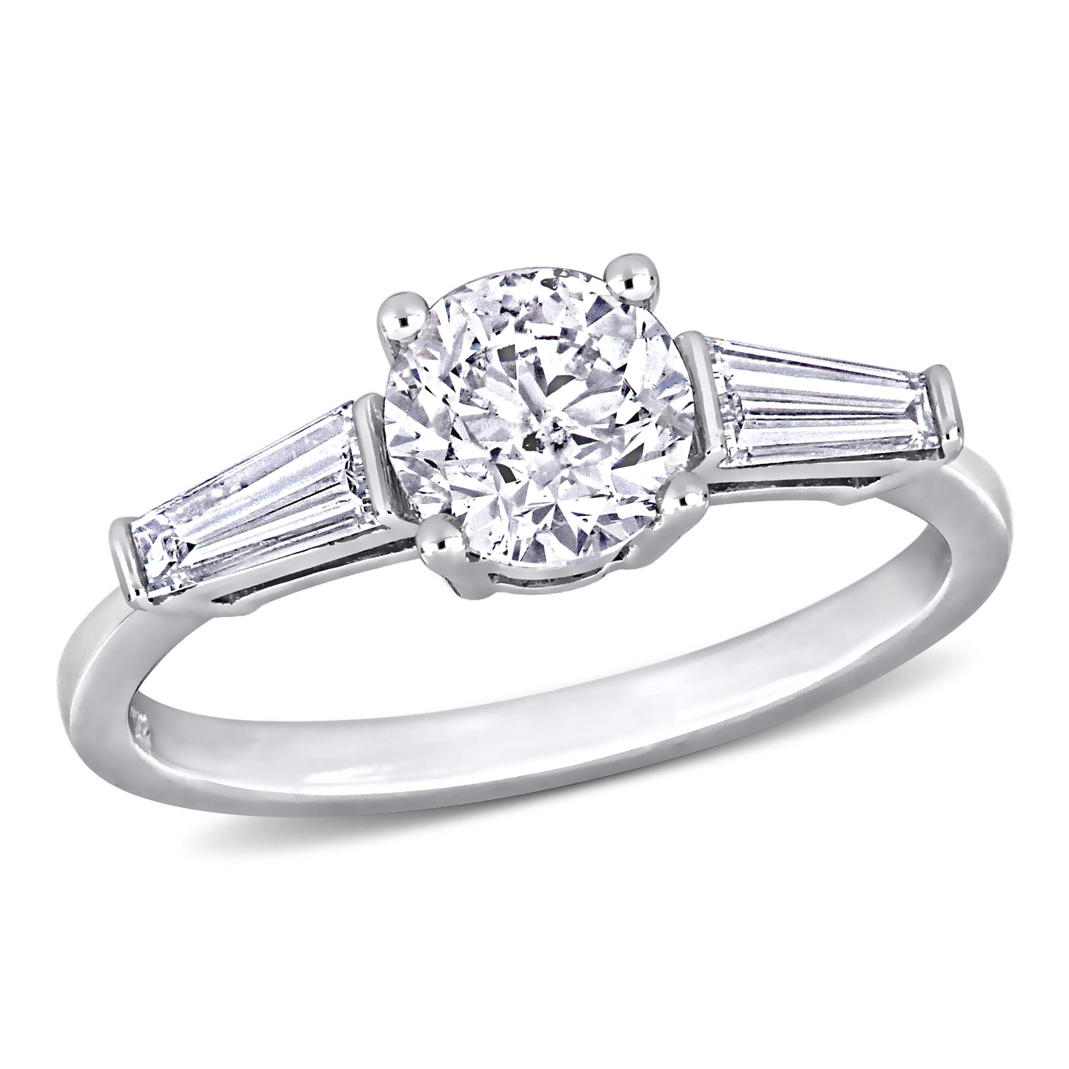 Miadora 1 5/8ct TDW Diamond 3Stone Engagement Ring in 14k White Gold