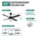 preview thumbnail 4 of 9, Moasis 48-inch 4 Blades Ceiling Fan with LED Lights and Remote Control