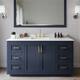 Option Dark Blue / White Quartz Top / Brushed Gold