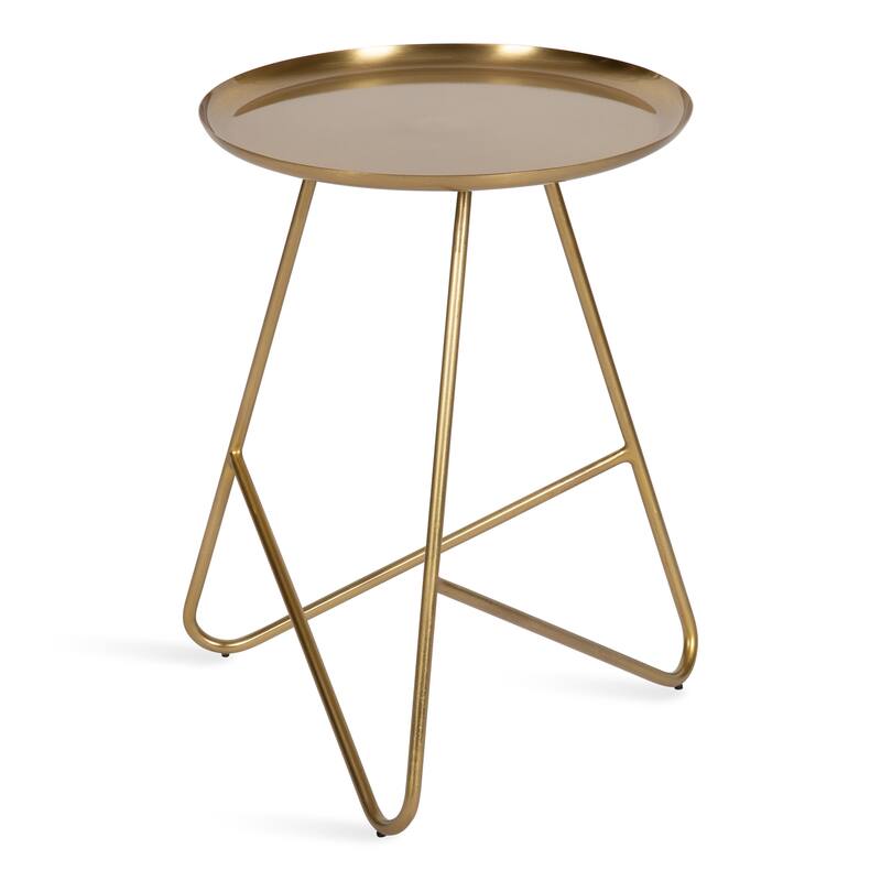Kate and Laurel Birgit Metal Side Table - 16x16x21 - Gold - 16x16x21