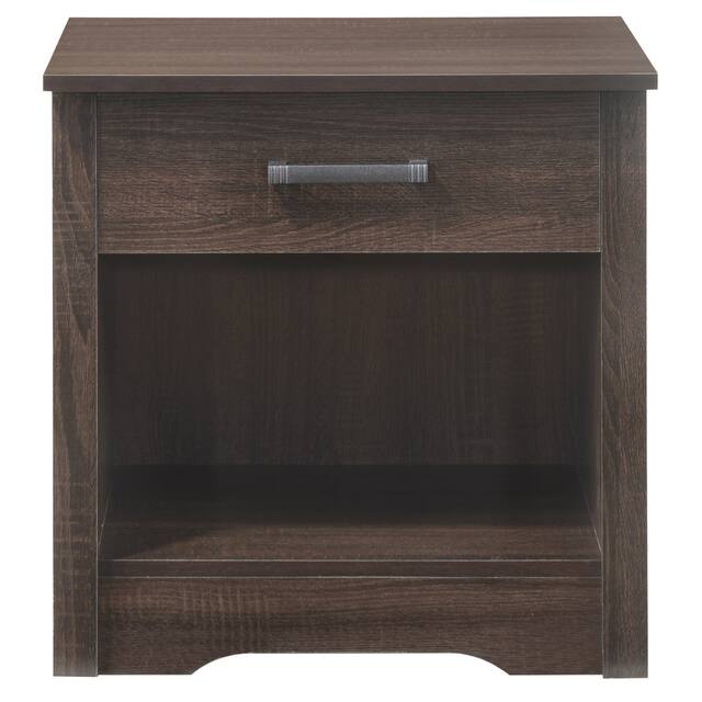 LYKE Home 1 Drawer RTA Nightstand , Wenge