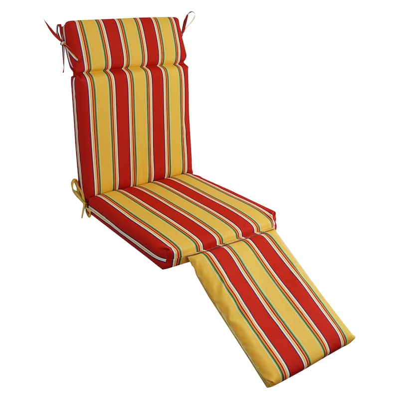 Blazing Needles All-Weather Outdoor Steamer Lounger Cushion