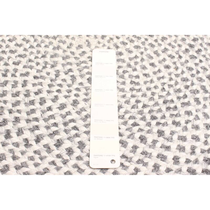 ECARPETGALLERY Braid weave Sienna Ivory Wool Rug - 3'2 x 3'2