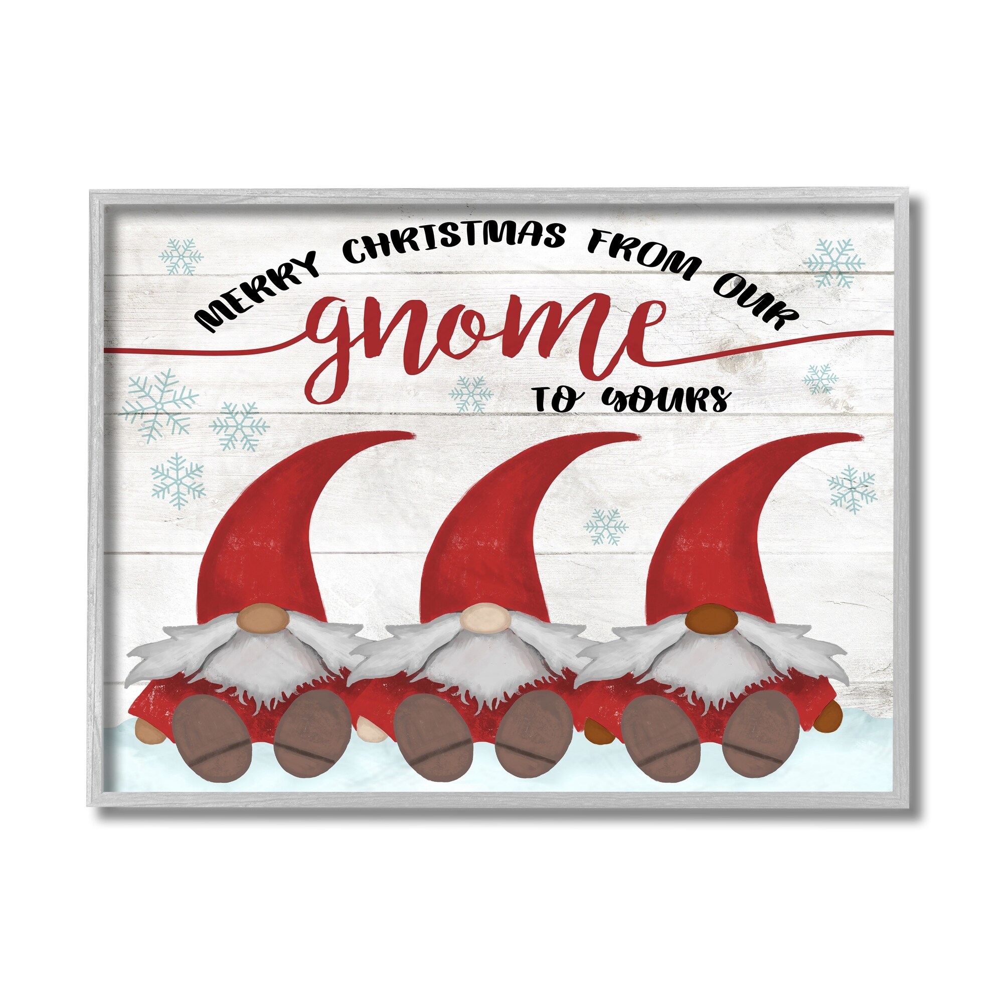 Gnomes Gonk Print Sign Christmas Picture Merry Wall Decoration  A4 Unframed 3 