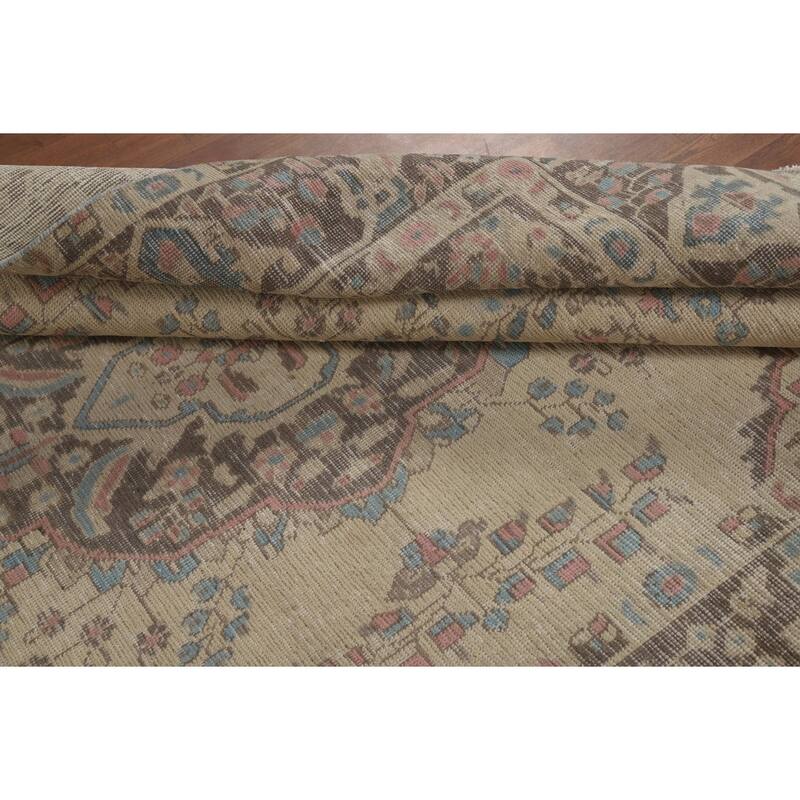 Medallion Tabriz Persian Area Rug Hand-Knotted Bedroom Wool Carpet - 6'4"x 9'3"