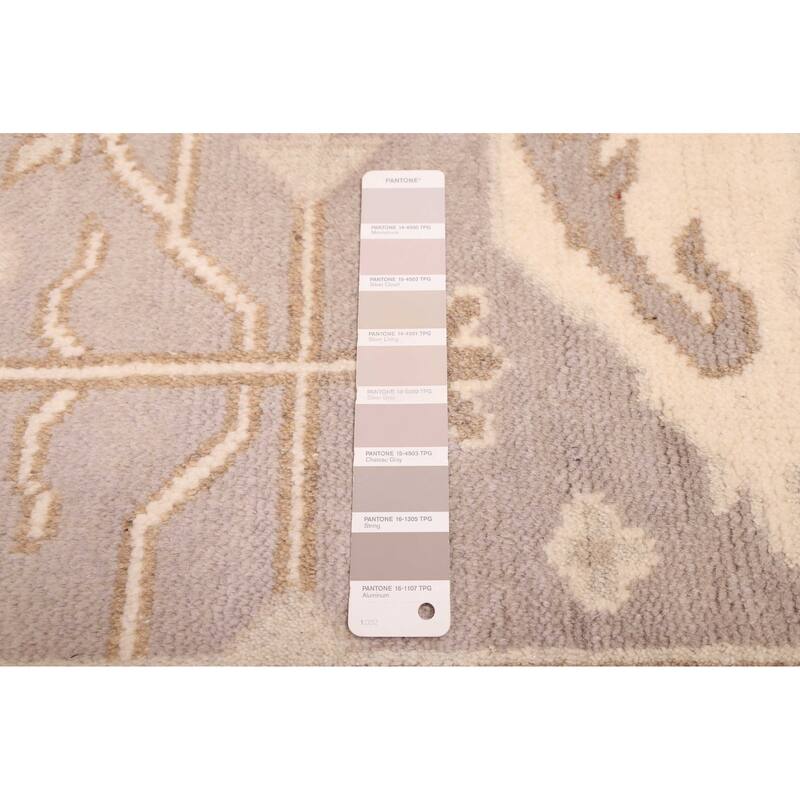 ECARPETGALLERY Hand-knotted Royal Oushak Grey Wool Rug - 7'11 x 9'10