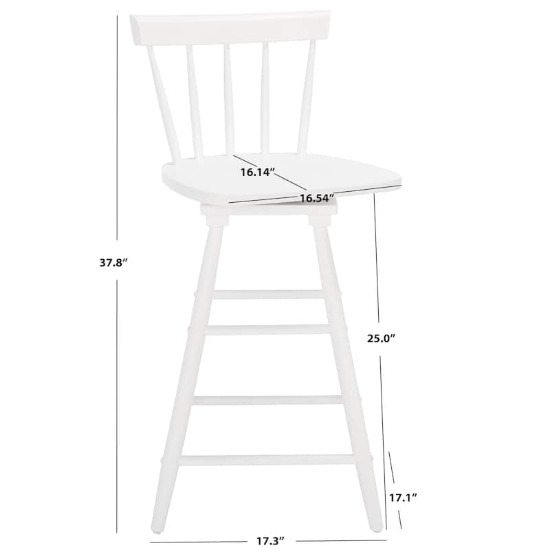 SAFAVIEH Haralda Swivel 25-inch Counter Stool - 17 In. W x 17 In. D x 38 In. H - 17Wx17Dx38H