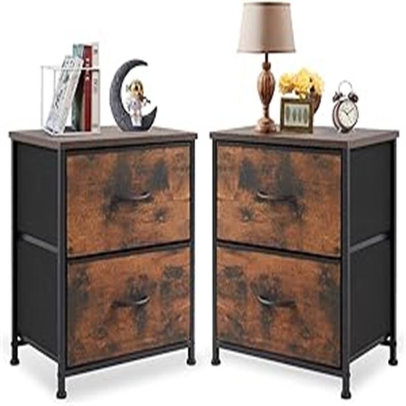 Nightstand with Removable Fabric Bins