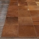 preview thumbnail 7 of 17, Handmade Couristan Chalet Tile Cowhide Leather Area Rug
