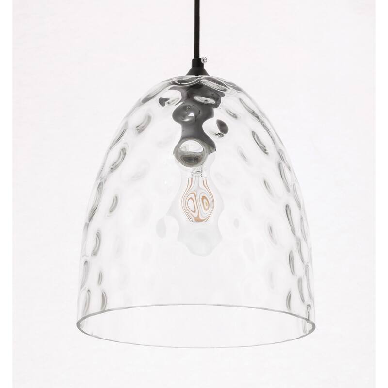 Elegant Lighting Gibson Single Light 10" Wide Mini Pendant - Black