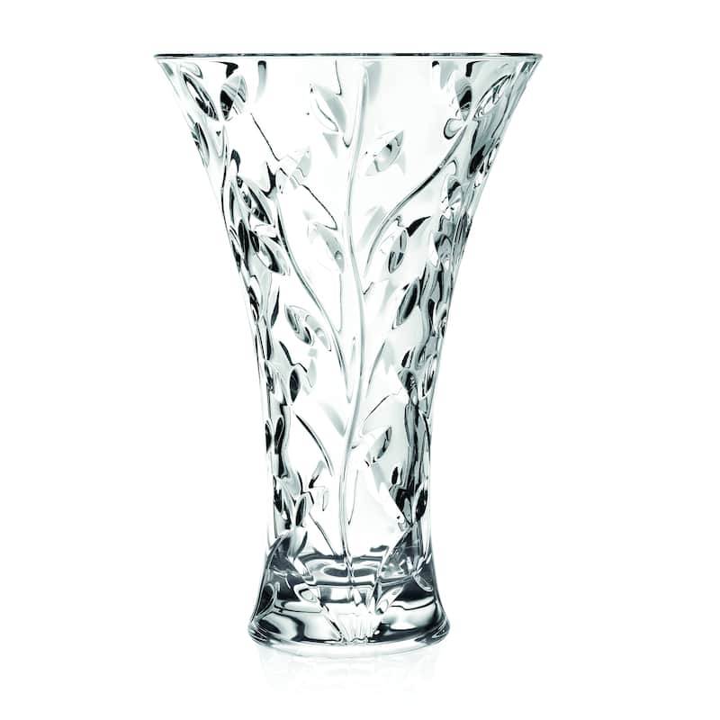 Majestic Gifts Inc Glass Vase-Cut Crystal Design-11.75" Height - 11.75" Height x 7.5" Diameter