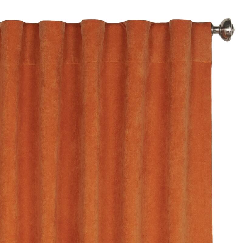 Padma Velvet 50x84 Back-Tab Curtain Panel (Single Panel)