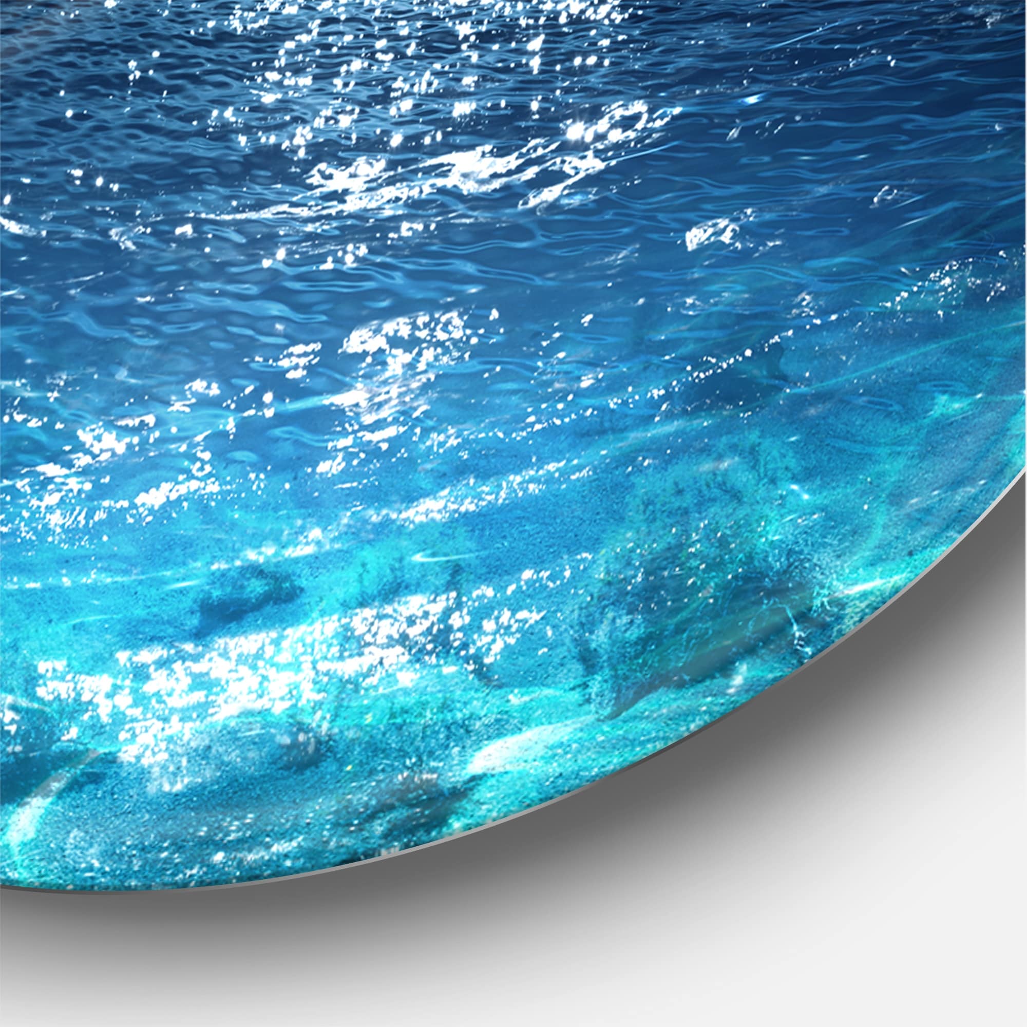 Designart 'Romantic Moon Over Deep Blue Sea I' Nautical ...