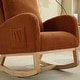 preview thumbnail 6 of 75, Upholstered Rocking Chair Nursery Chair with High Back and Side Pocket