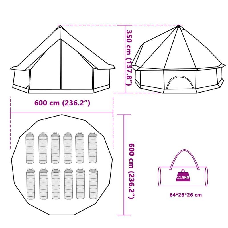 vidaXL Family Tent Tipi Blue Waterproof