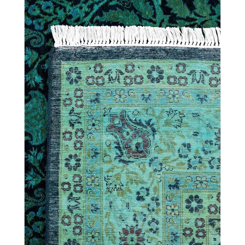 Contemporary Overdyed Wool Hand Knotted Area Rug - 6' 1" x 9' 3"