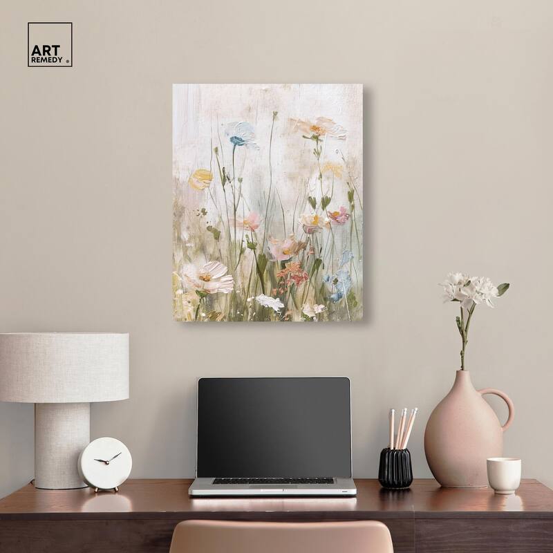 Floral Luster Canvas by Art Remedy, Gallery Wrapped