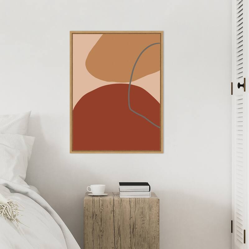 Subtile by Yopie Studio Framed Canvas Wall Art Print - Sylvie Maple