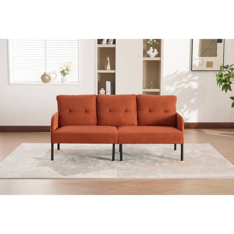 Oversized Loveseat, Modern & Plush Double-seater Sofa, Corduroy Upholstered Couch