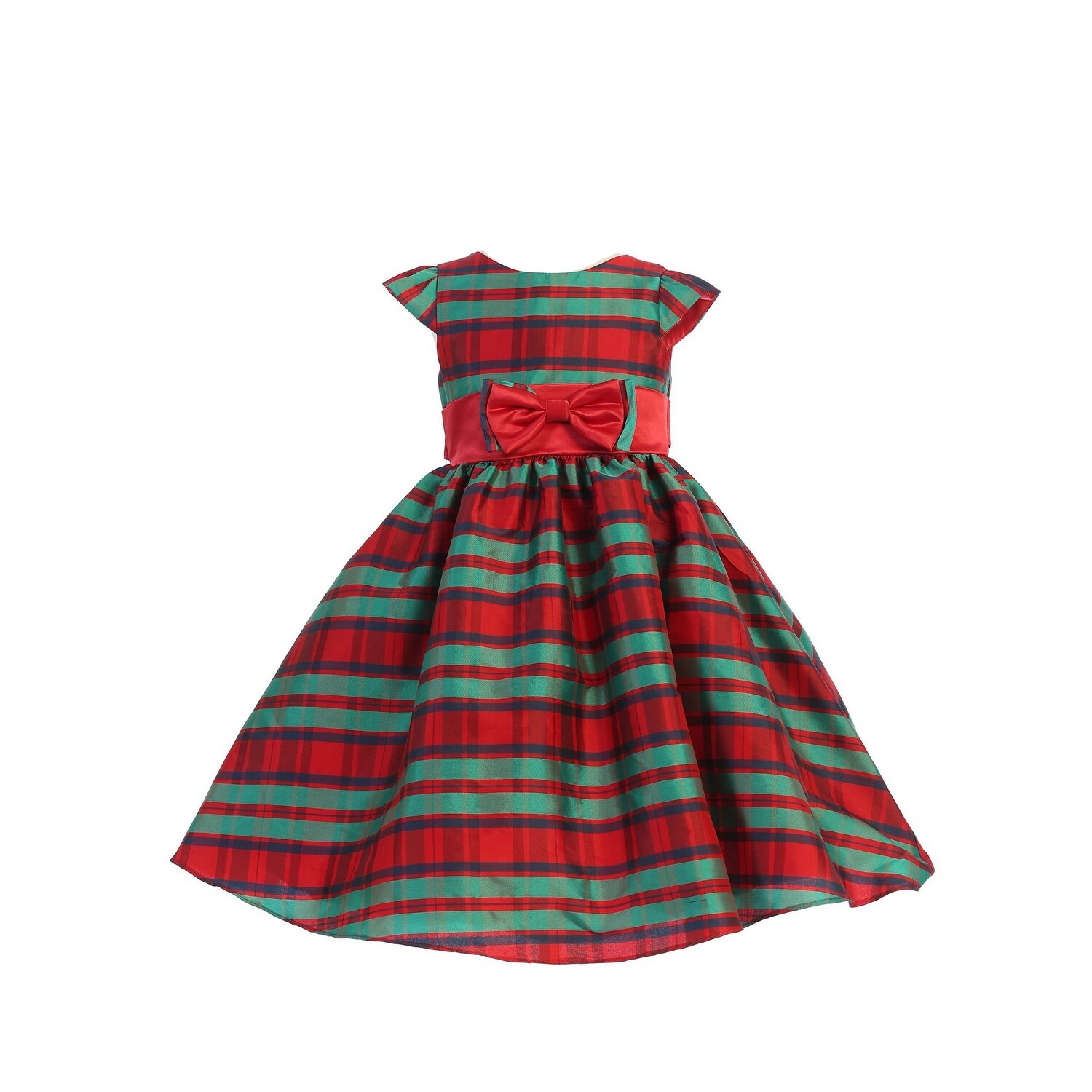girls red plaid dress