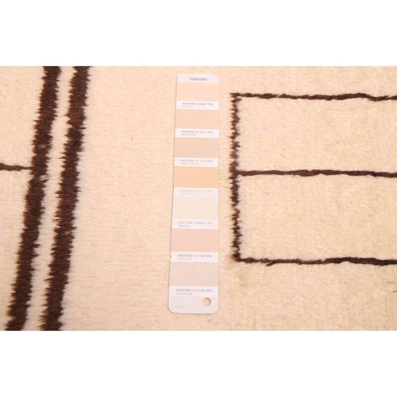 ECARPETGALLERY Hand-knotted Pak Finest Marrakesh Cream Wool Rug - 8'3 x 10'0