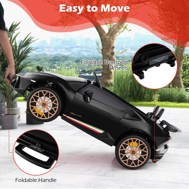 Costway 4WD 2-Seater Ride on Car, Licensed Lamborghini Kids’ Vehicles - See Details