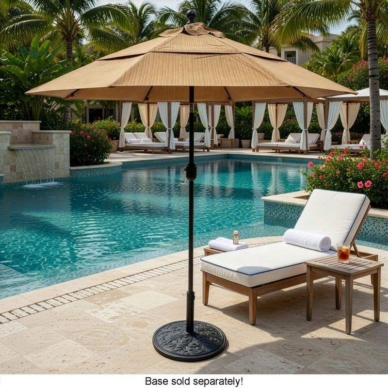 Tropishade 7.5' Market Umbrella with Sunbrella 8064 Dupione Nectarine