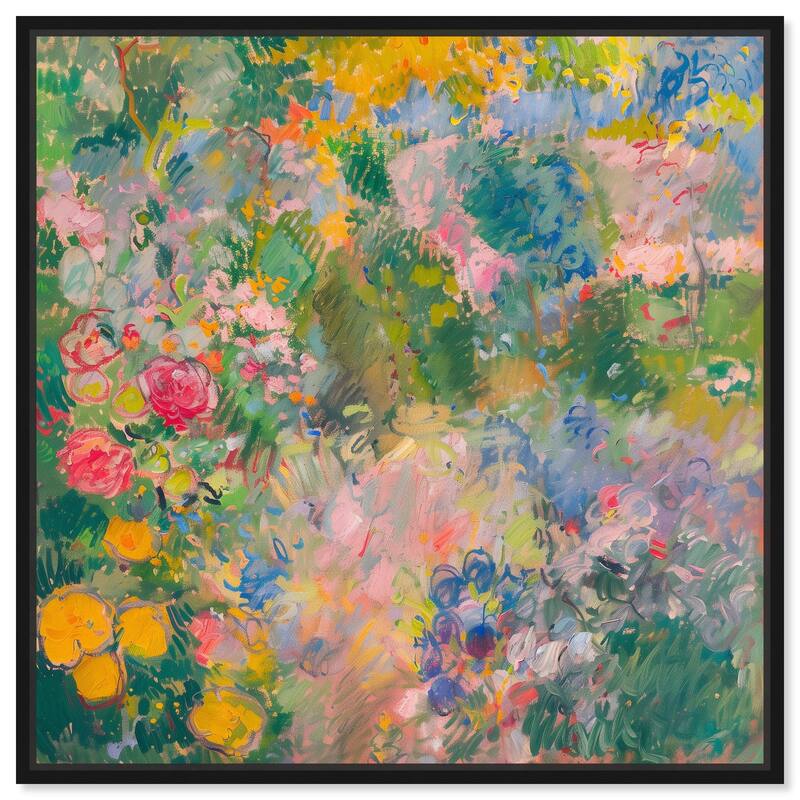 Hues of Happiness I Canvas by Art Remedy - 40" x 40" - Black