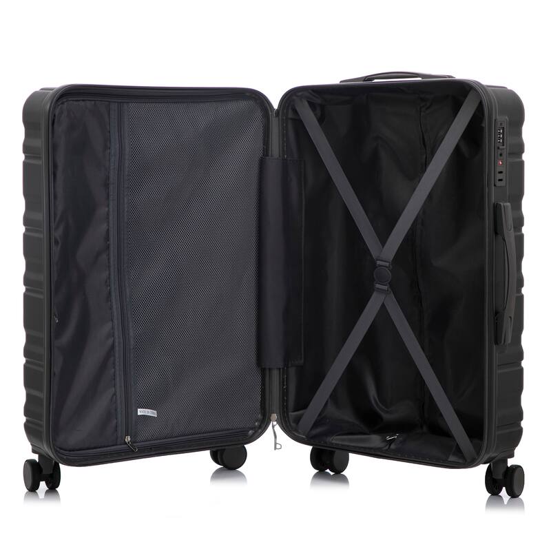 3 Piece Luggage Set Carry on Suitcase with ABS hardshell, Spinner Wheels & TSA Combination Lock
