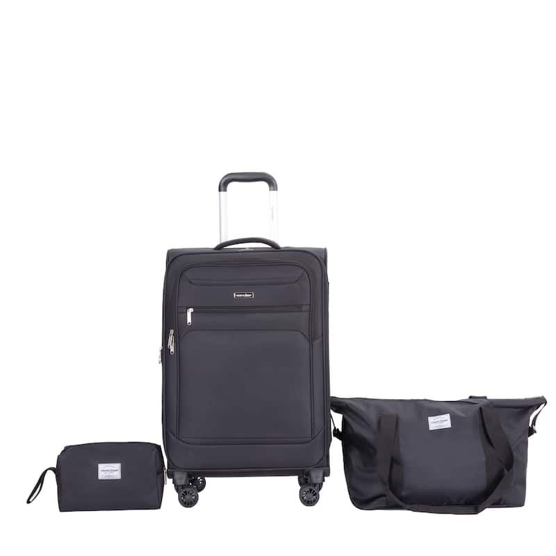Carry On Luggage Sets 3 Piece, Softshell Lightweight Durable Suitcase with Spinner Wheels and Alloy Zipper, for Men Women
